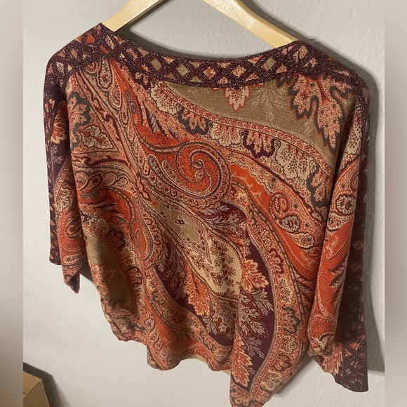 Chico’s NWT Coco Paisley Detail Pullover Size 1 (US Size 8/M) - Picture 9 of 10
